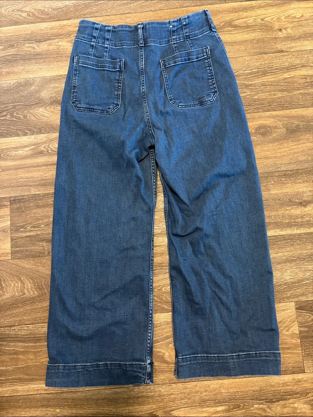 Maeve Dark Blue Wide Leg Jeans from Anthropologie - Picture 3 of 5